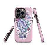 Pink Blue Dragon Tough iPhone case