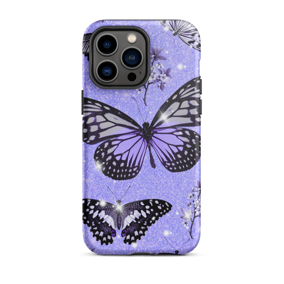 Purple Butterfly Tough iPhone case