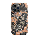 Orange Butterfly Tough iPhone case