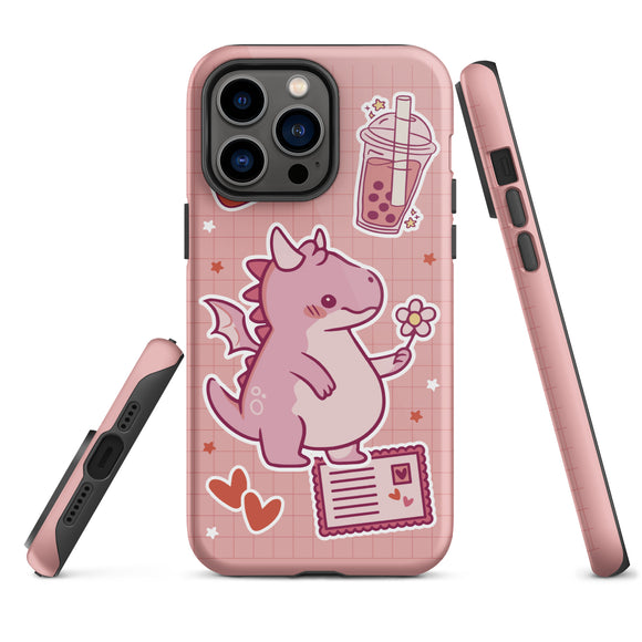 Cute Pink Dragon Tough iPhone case