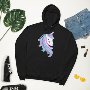 Sleepy Unicorn Unisex Fleece Hoodie