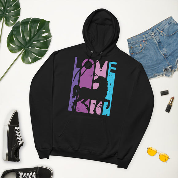 Pastel Love and Unicorn Fleece Hoodie