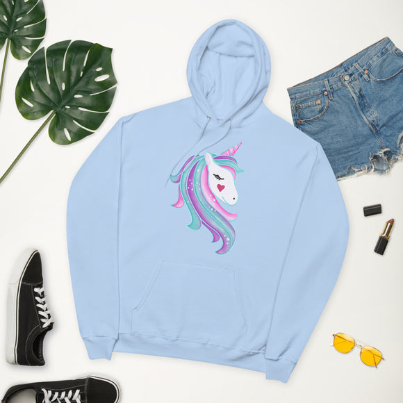 Sleepy Unicorn Unisex Fleece Hoodie