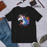 Unicorn with Orange, Purple, Blue and Pink Mane