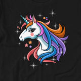 Unicorn with Orange, Purple, Blue and Pink Mane