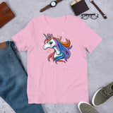 Unicorn with Orange, Purple, Blue and Pink Mane