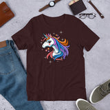 Unicorn with Orange, Purple, Blue and Pink Mane