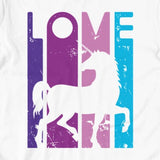 Purple, Pink and Blue Unicorn Love