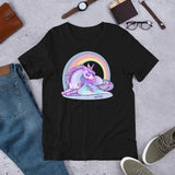 Winged Unicorn Sleeping under a Rainbow