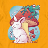 Rabbit and Frog on Mushroom