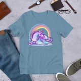 Winged Unicorn Sleeping under a Rainbow