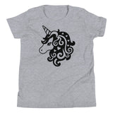 Youth Unicorn with Swirls and Hearts