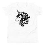 Youth Unicorn with Swirls and Hearts